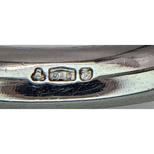 162 - A PLATINUM DIAMOND HALF ETERNITY RING. 0.25ctw, size J, 4.1g total weight. Ref: SC 9078