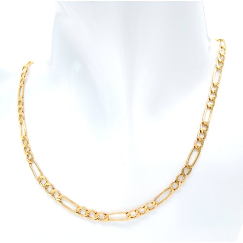 8 - A 9K Yellow Gold Figaro Link Chain/Necklace. 46cm. 4.4g weight.