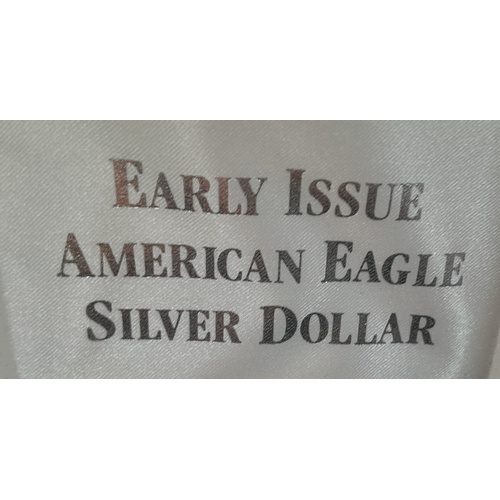 536 - A Limited Edition (1 of 200), Early Issue Fine Silver Slabbed and Cased 2021 Silver Eagle with Certi... 