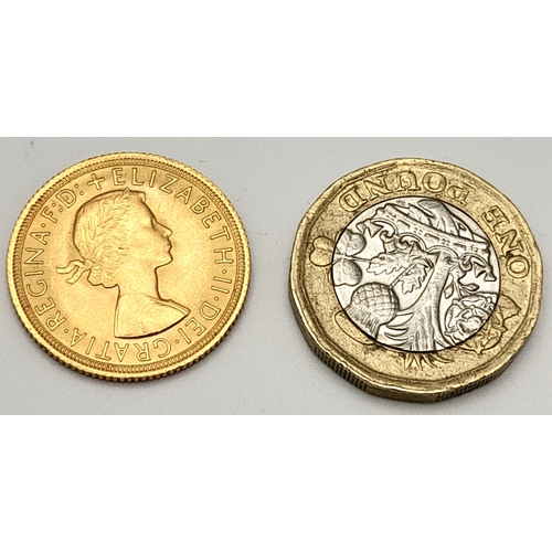 569 - A full sovereign Queen Elizabeth II, 1967, full  weight (8 g)