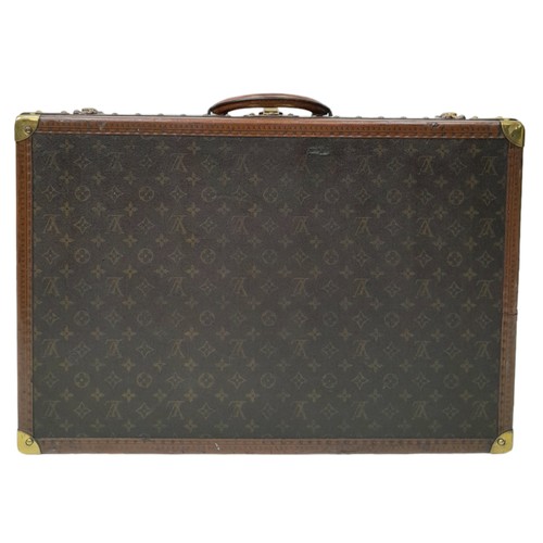 37 - A Vintage Possibly Antique Louis Vuitton Trunk/Hard Suitcase. The smaller brother of Lot 38! Canvas ... 