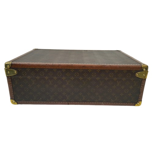 37 - A Vintage Possibly Antique Louis Vuitton Trunk/Hard Suitcase. The smaller brother of Lot 38! Canvas ... 