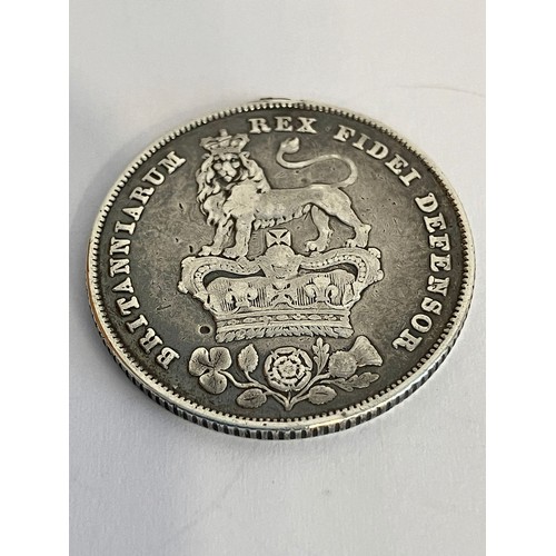 434 - 1826 GEORGE IV SHILLING. Both sides are very/extra fine, but chip beneath date to milled edge. Pleas... 