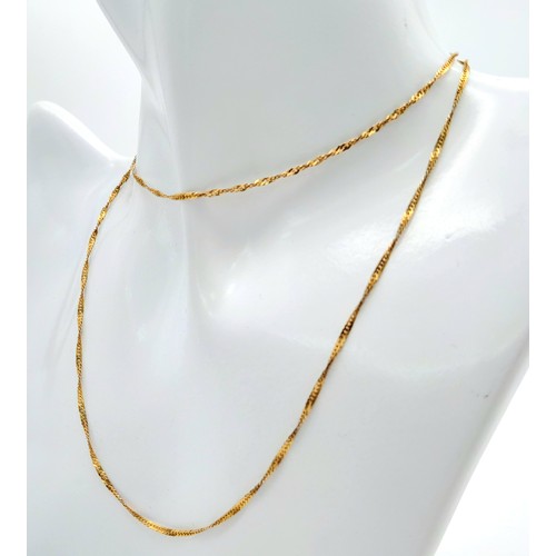 509 - An elegant 9 K yellow gold rope chain necklace, length: 61 cm, weight: 2.3 g.