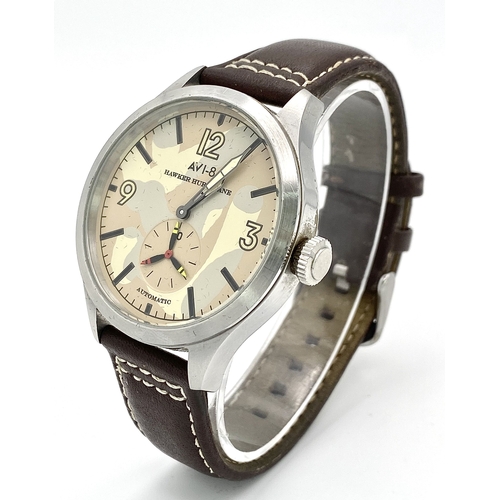 557 - A Men’s ‘Hawker Hurricane’ Automatic Pilots Watch by AVI8. 47mm Including Crown. Full Working Order.... 