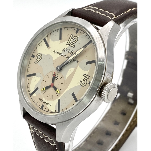 557 - A Men’s ‘Hawker Hurricane’ Automatic Pilots Watch by AVI8. 47mm Including Crown. Full Working Order.... 