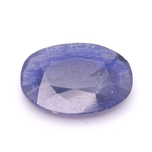 989 - A 8.55ct African Vivid Blue Natural Sapphire, with Oval Faceted cut. Comes with the AIG America Cert... 