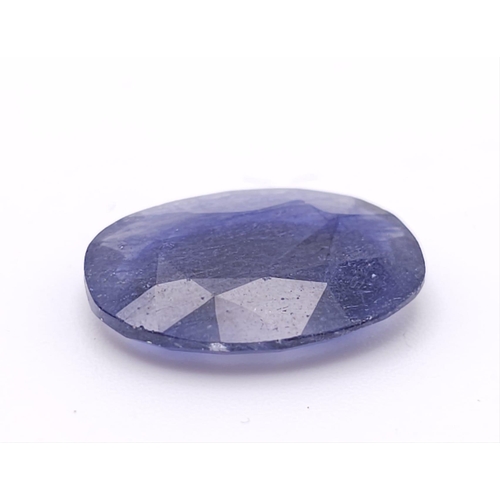 989 - A 8.55ct African Vivid Blue Natural Sapphire, with Oval Faceted cut. Comes with the AIG America Cert... 