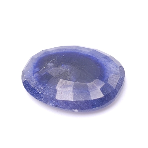 989 - A 8.55ct African Vivid Blue Natural Sapphire, with Oval Faceted cut. Comes with the AIG America Cert... 