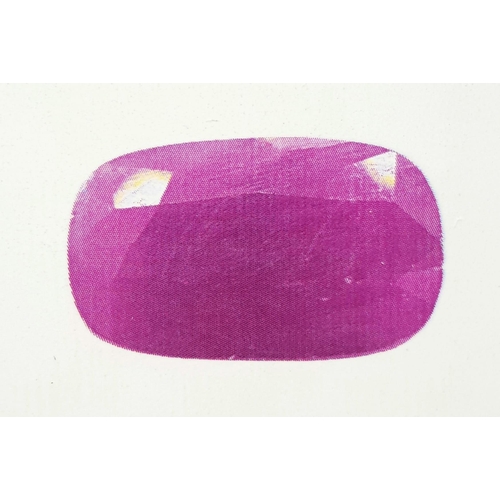 981 - A Sealed 18.9ct Natural Rare Ruby, in the Cushion Faceted Shape. Comes with the AIG Milan Certificat... 