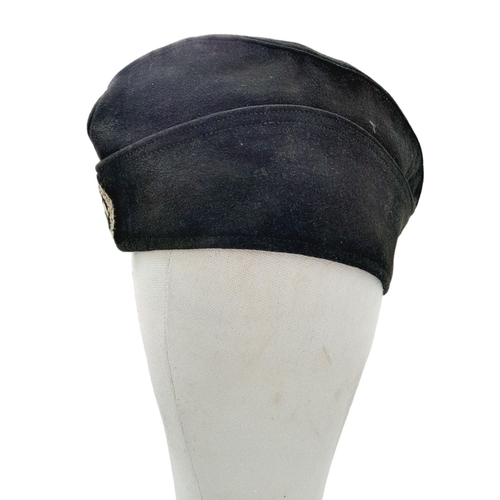 115 - 3rd Reich Schutzmannschaft Side Cap. Worn by the notorious Ukrainian Auxiliary Police.