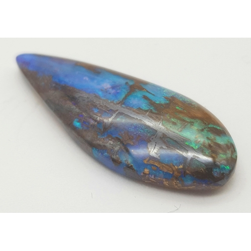 110 - A spectacular and rarely seen in such quality and size opalised fossil wood with wonderful blue hues... 