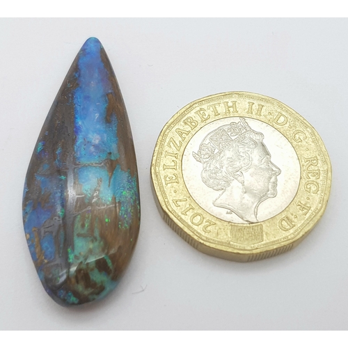 110 - A spectacular and rarely seen in such quality and size opalised fossil wood with wonderful blue hues... 