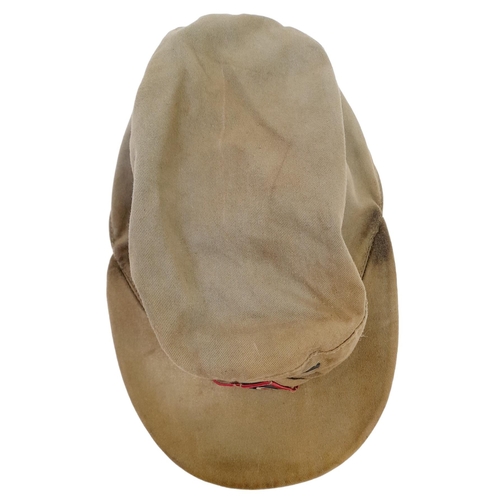 162 - In Country Made Lightweight Africa Corps Artillery Cap. (No Vents) This is a typical example of a lo... 