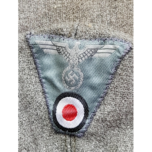 169 - WW2 German M43 Cap with a “Jägers” Qualification Badge. The Jägers were an elite unit of Mountain Li... 