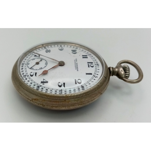 264 - WW2 German Patriotic Pocket Watch. The Bucke Centre of an SA Buckle has been soldiered to the back o... 