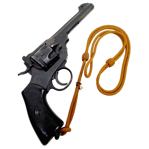 34 - A Deactivated Webley Mark IV Revolver with Leather Holster. The British army adopted the mark IV in ... 