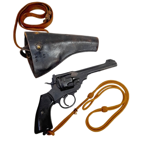 34 - A Deactivated Webley Mark IV Revolver with Leather Holster. The British army adopted the mark IV in ... 