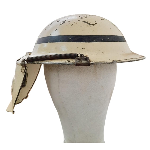 119 - WW2 British Home Front Head Fire Guard’s Helmet and Visor.