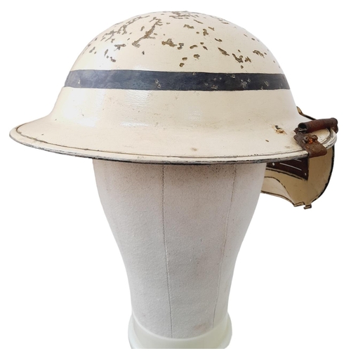 119 - WW2 British Home Front Head Fire Guard’s Helmet and Visor.