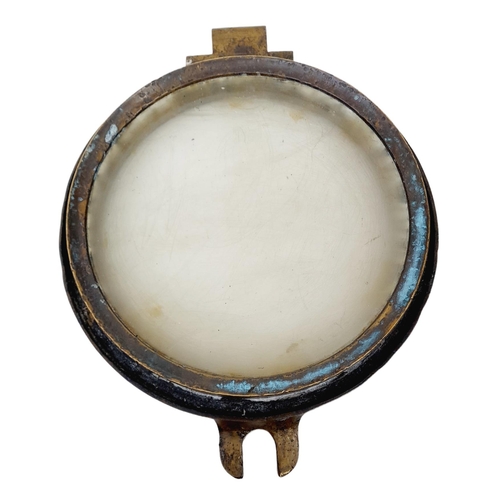 370 - Heavy Brass Porthole from a WW2 German Kriegsmarine Battleship. The brass has been slightly cleaned ... 