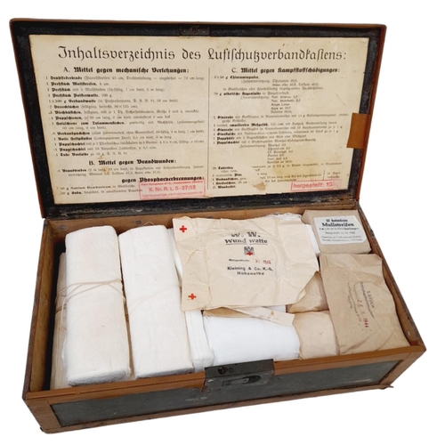 70 - 1937 Dated Luftshutz (Air Raid Police) First Aid Box with contents.