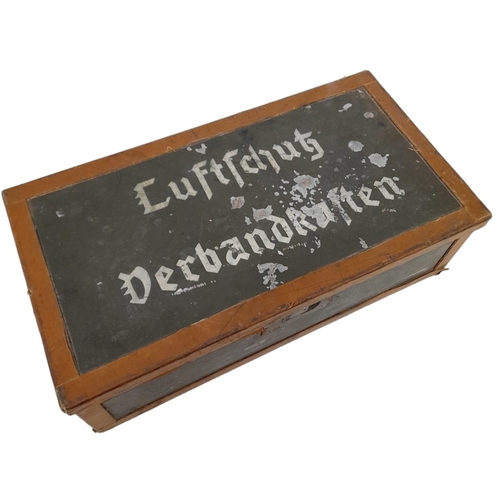 70 - 1937 Dated Luftshutz (Air Raid Police) First Aid Box with contents.