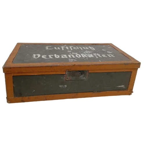 70 - 1937 Dated Luftshutz (Air Raid Police) First Aid Box with contents.