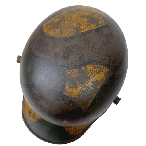 187 - WW1 Imperial German M18 Helmet and liner with Jigsaw Camouflage.