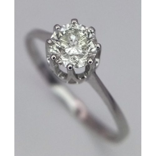 217 - A 14K WHITE GOLD DIAMOND SOLITAIRE RING 0.33CT 1.5G SIZE O/P.

BL 9001