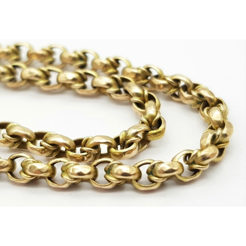 113 - A 9ct Yellow Gold Belcher Chain, 17” length, 9.9g total weight.

ref: 1495I - 1