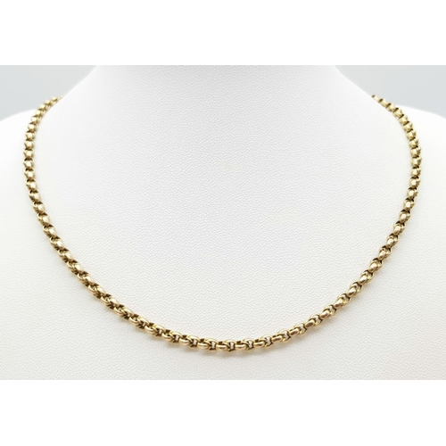 113 - A 9ct Yellow Gold Belcher Chain, 17” length, 9.9g total weight.

ref: 1495I - 1