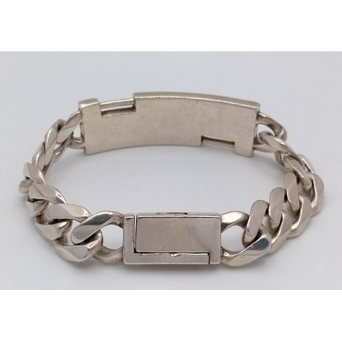 530 - A Sterling Silver ID Bracelet, 12” length, 68.8g total weight.

ref: 1493I