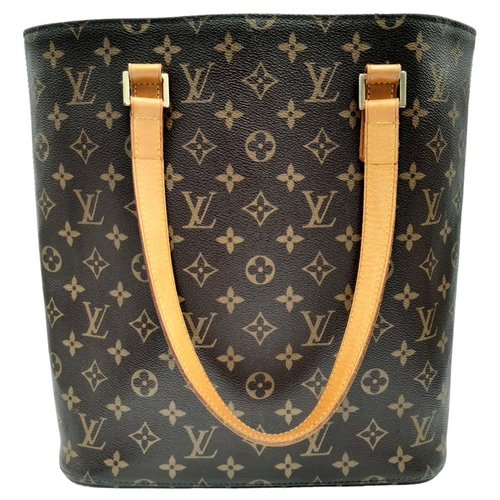 222 - A Louis Vuitton Vavin GM Tote Bag. Monogramed canvas exterior with gold-toned hardware and two leath... 