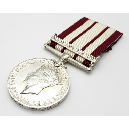 491 - Naval General Service Medal 1915, with clasp Palestine 1936-1939. Named to: D/J99753 S E Savory A/Ye... 