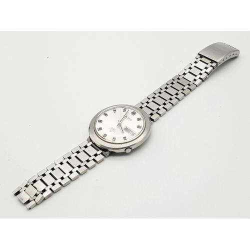 507 - A Seiko Automatic DX 25 Jewels Gents Watch. Bracelet needs replacing. Case - 36mm. In working order.