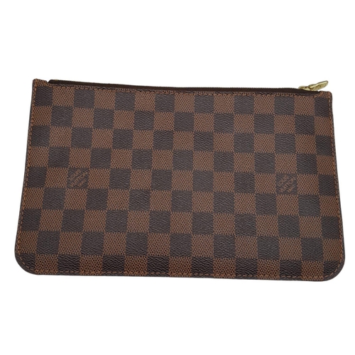 44 - A Louis Vuitton Neverfull Damier Ebene Bag. Coated canvas exterior with leather trim, gold-toned har... 