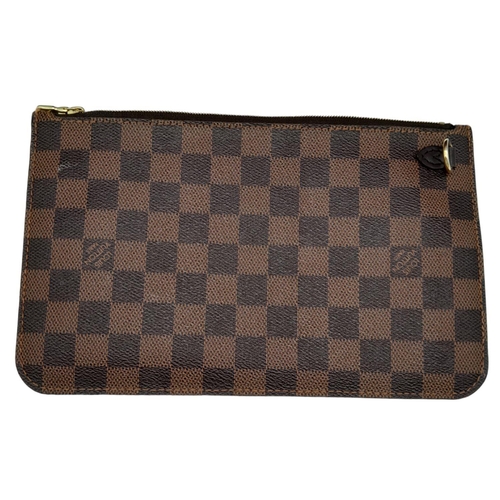 44 - A Louis Vuitton Neverfull Damier Ebene Bag. Coated canvas exterior with leather trim, gold-toned har... 