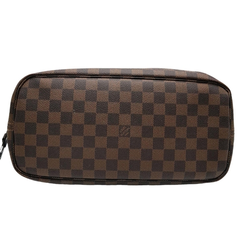 44 - A Louis Vuitton Neverfull Damier Ebene Bag. Coated canvas exterior with leather trim, gold-toned har... 