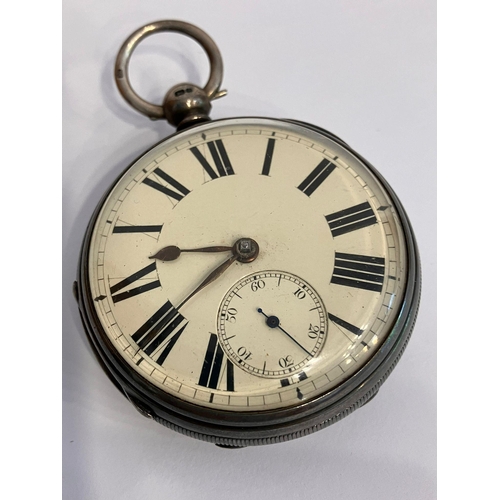 118 - Antique SILVER POCKET WATCH with clear Hallmark for Robert John Pike, London 1873. Watch is working ... 