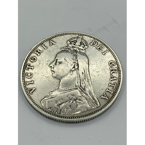 259 - 1889 SILVER DOUBLE FLORIN in EXTRA FINE CONDITION. Having bold definition to both sides with clear r... 