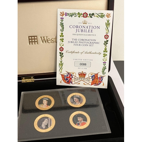 273 - Westminster CORONATION JUBILEE PHOTO COIN SET. Complete with high quality display case. All coins ar... 