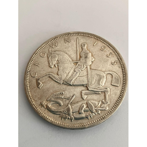 329 - 1935 SILVER ROCKING HORSE CROWN. Very fine/extra fine condition. Having bold and clear raised detail... 