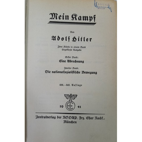 20 - Boxed original 3rd Reich Wedding Edition Mein Kampf. The book is dated 1941 with a hand signed citat... 