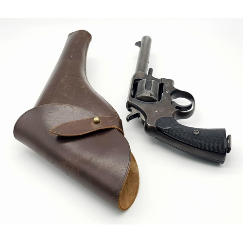 243 - A Rare WW1 Deactivated Colt Revolver with Leather Holster. These British contract Colt revolvers wer... 