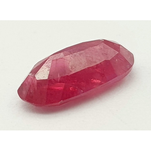 577 - A 1.47ct Untreated Mozambique Ruby Gemstone - GFCO Swiss Certified.