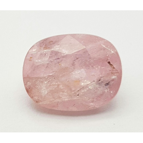 597 - A 5.10ct Rare Peach-Pink Coloured Untreated Sapphire Gemstone - GFCO Swiss Certified.