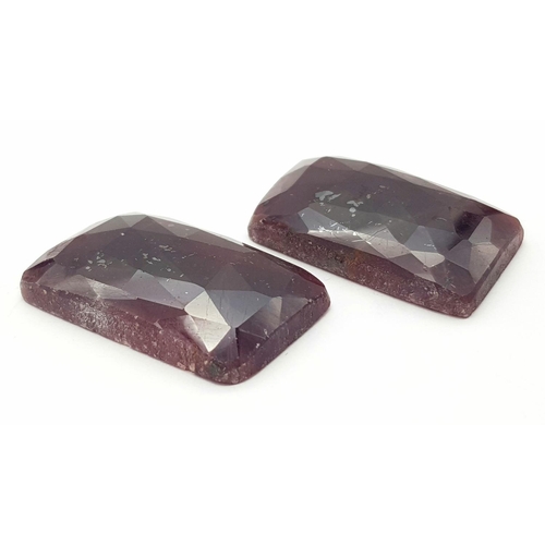 137 - Two Mozambique Untreated Rubies - Both AIG Certified. 69 and 70ct.