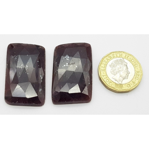 137 - Two Mozambique Untreated Rubies - Both AIG Certified. 69 and 70ct.