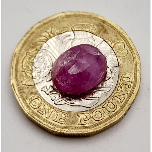 151 - A 4.67ct Rare Burmese Pinkish Red Ruby Gemstone - AIG certified.